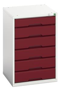 16925014.** verso drawer cabinet with 6 drawers. WxDxH: 525x550x800mm. RAL 7035/5010 or selected